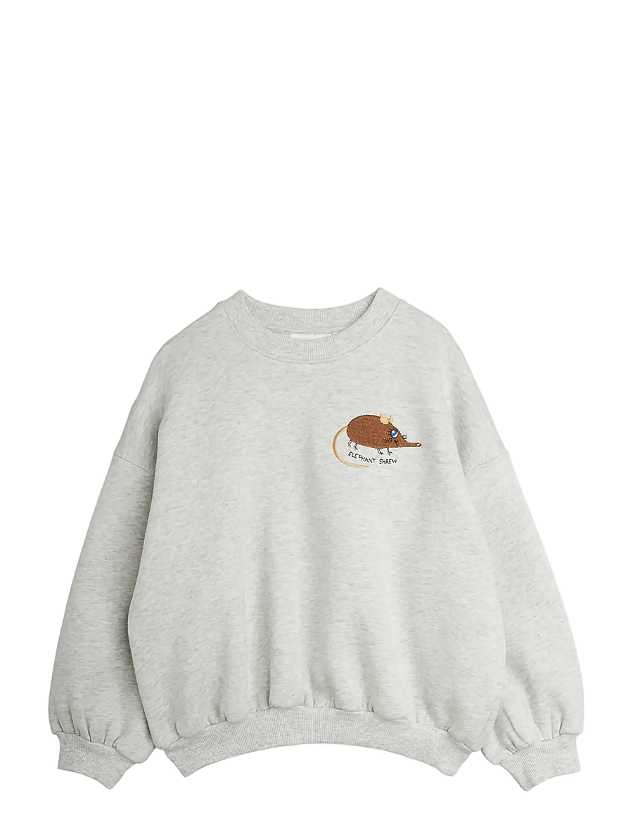 Mini Rodini - Elephant shrew emb sweatshirt - dressipluusid - grey melange - 0