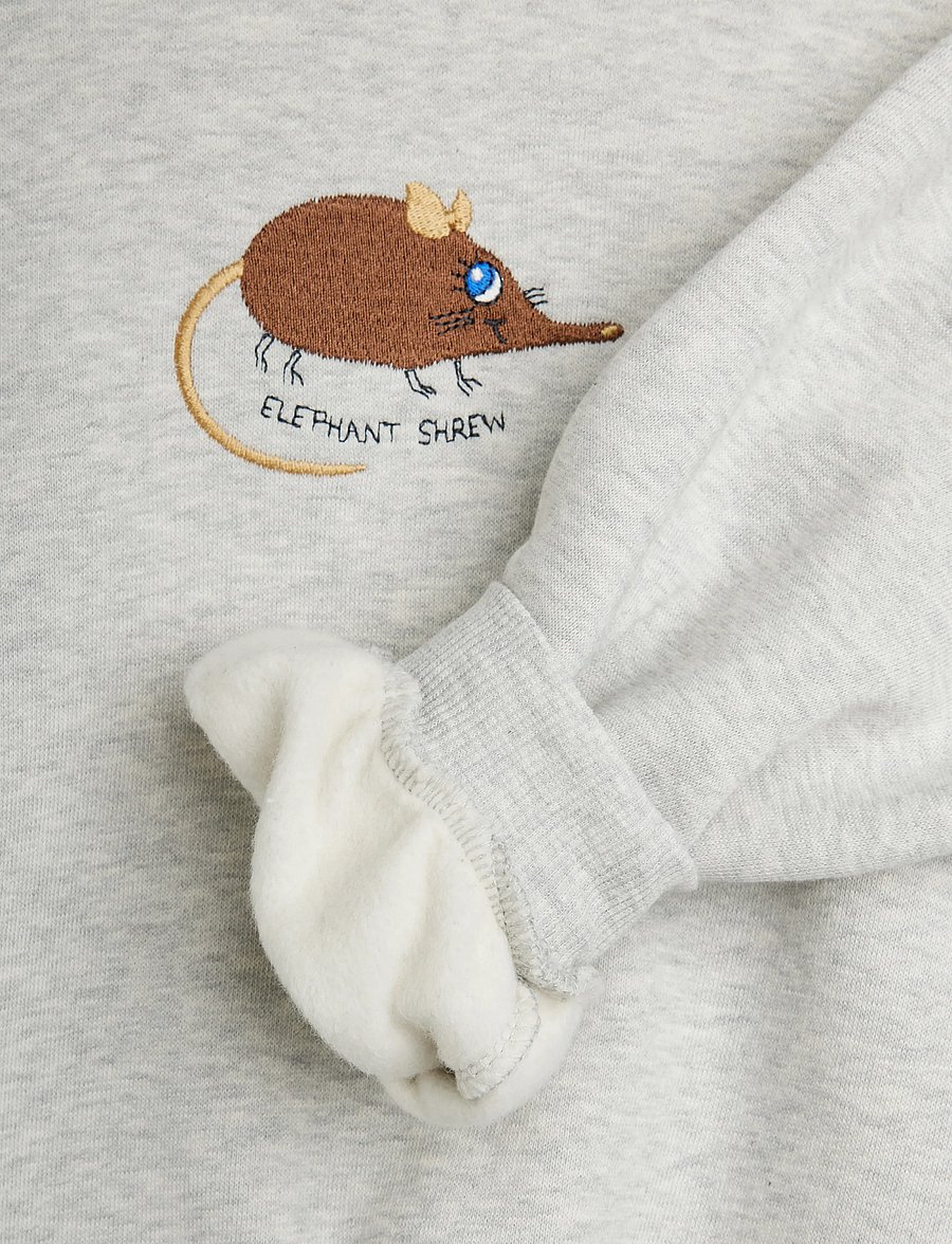 Mini Rodini - Elephant shrew emb sweatshirt - dressipluusid - grey melange - 2