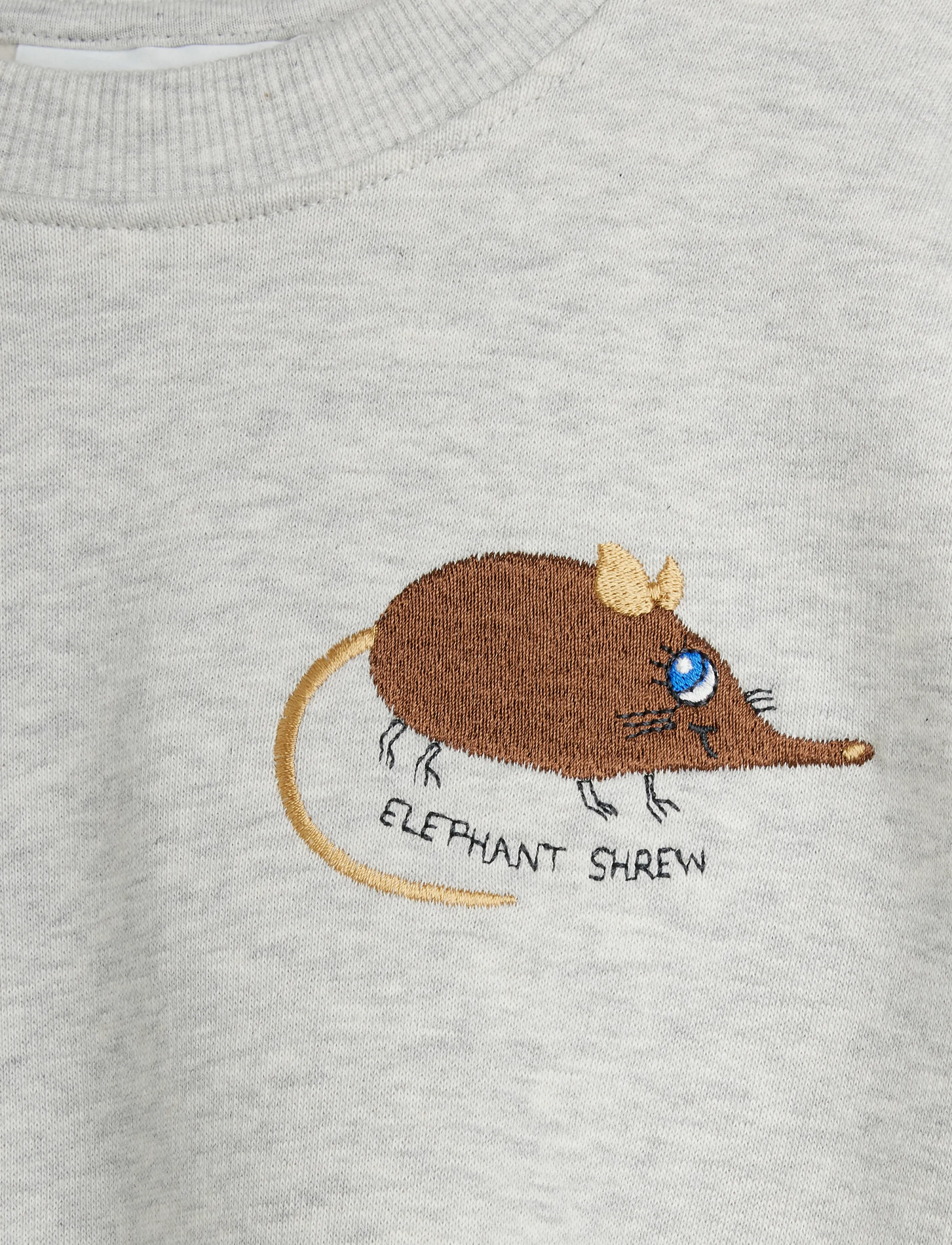 Mini Rodini - Elephant shrew emb sweatshirt - grey melange - 3