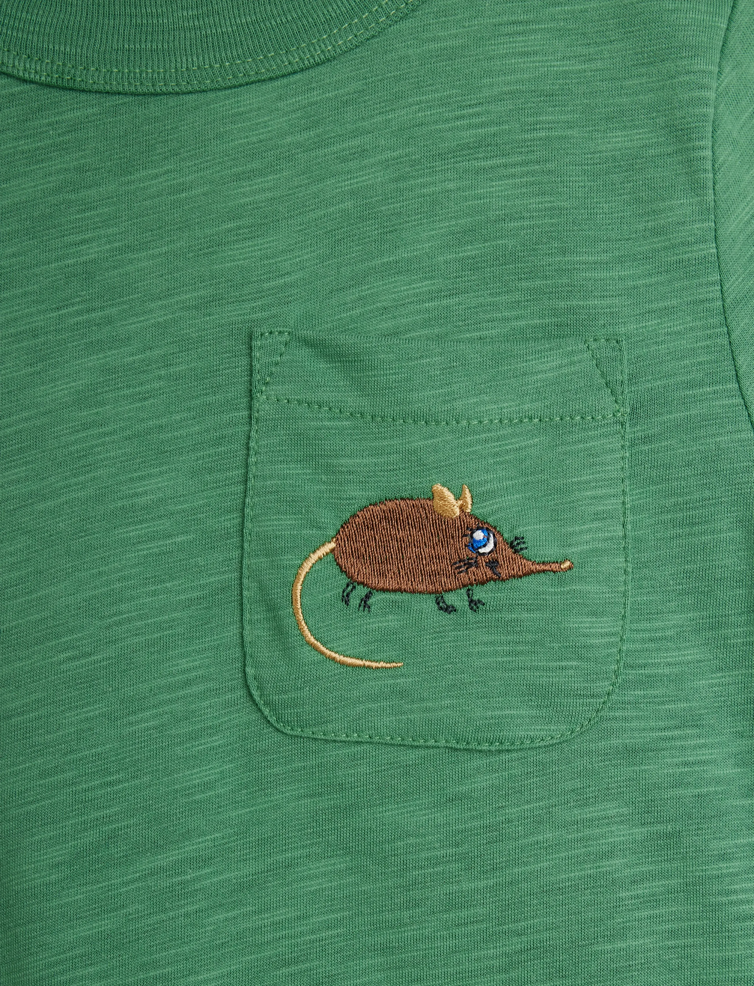 Mini Rodini - Elephant shrew emb ss tee - lühikeste varrukatega t-särgid - black - 2