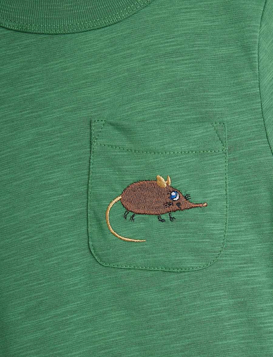 Mini Rodini - Elephant shrew emb ss tee - lühikeste varrukatega t-särgid - black - 2