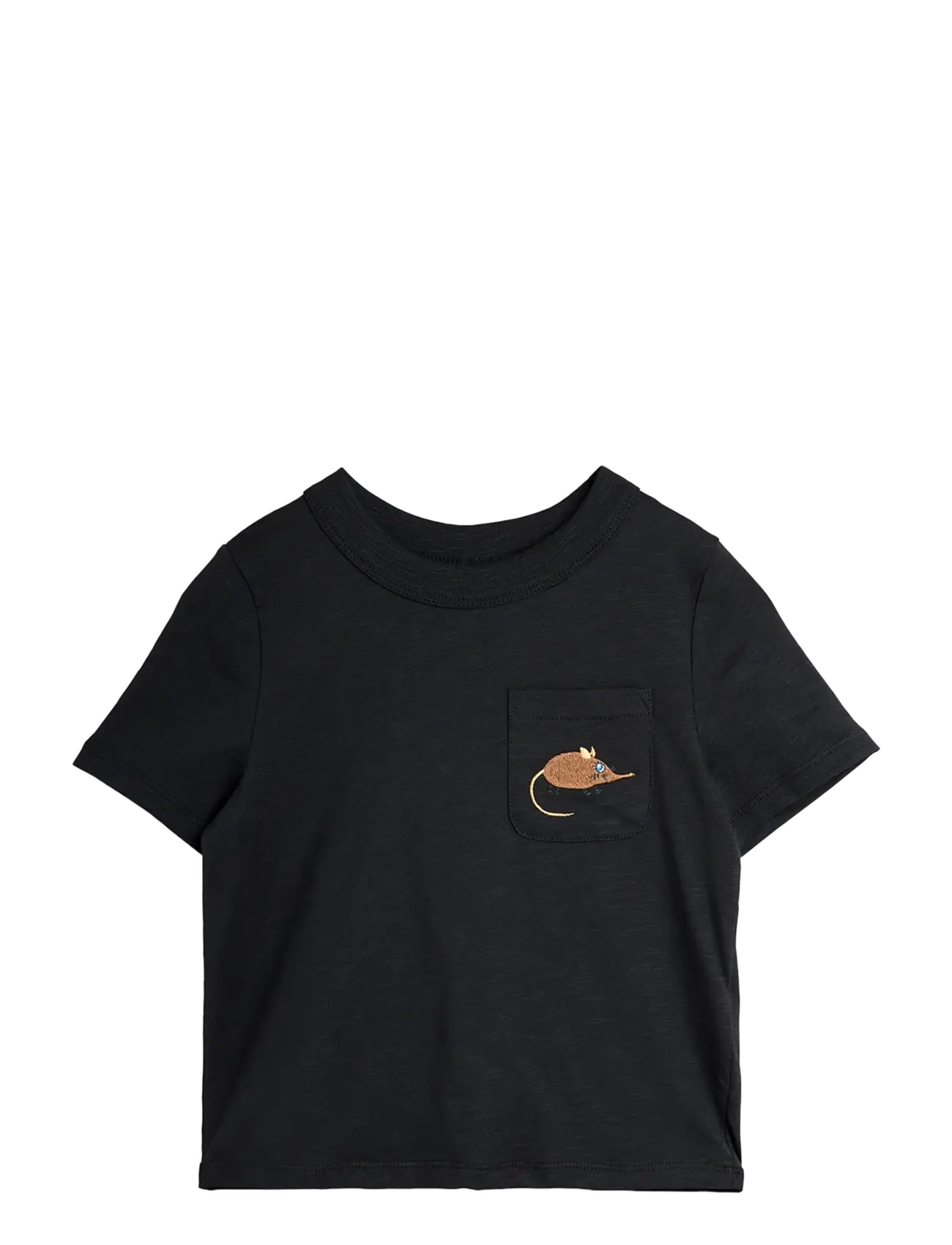 Mini Rodini Elephant shrew emb ss tee - New Arrivals - GREEN / black