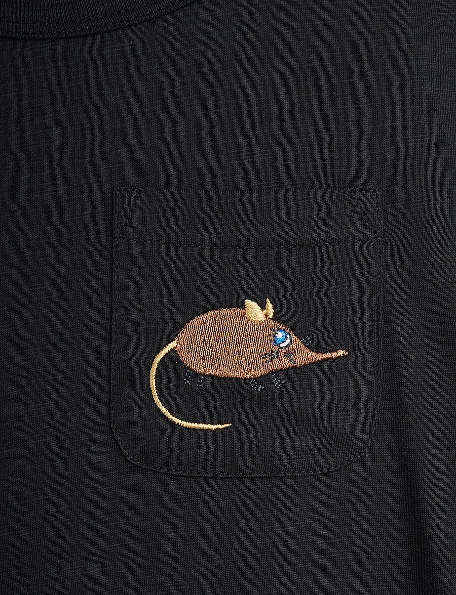 Mini Rodini - Elephant shrew emb ss tee - lühikeste varrukatega t-särgid - green - 2