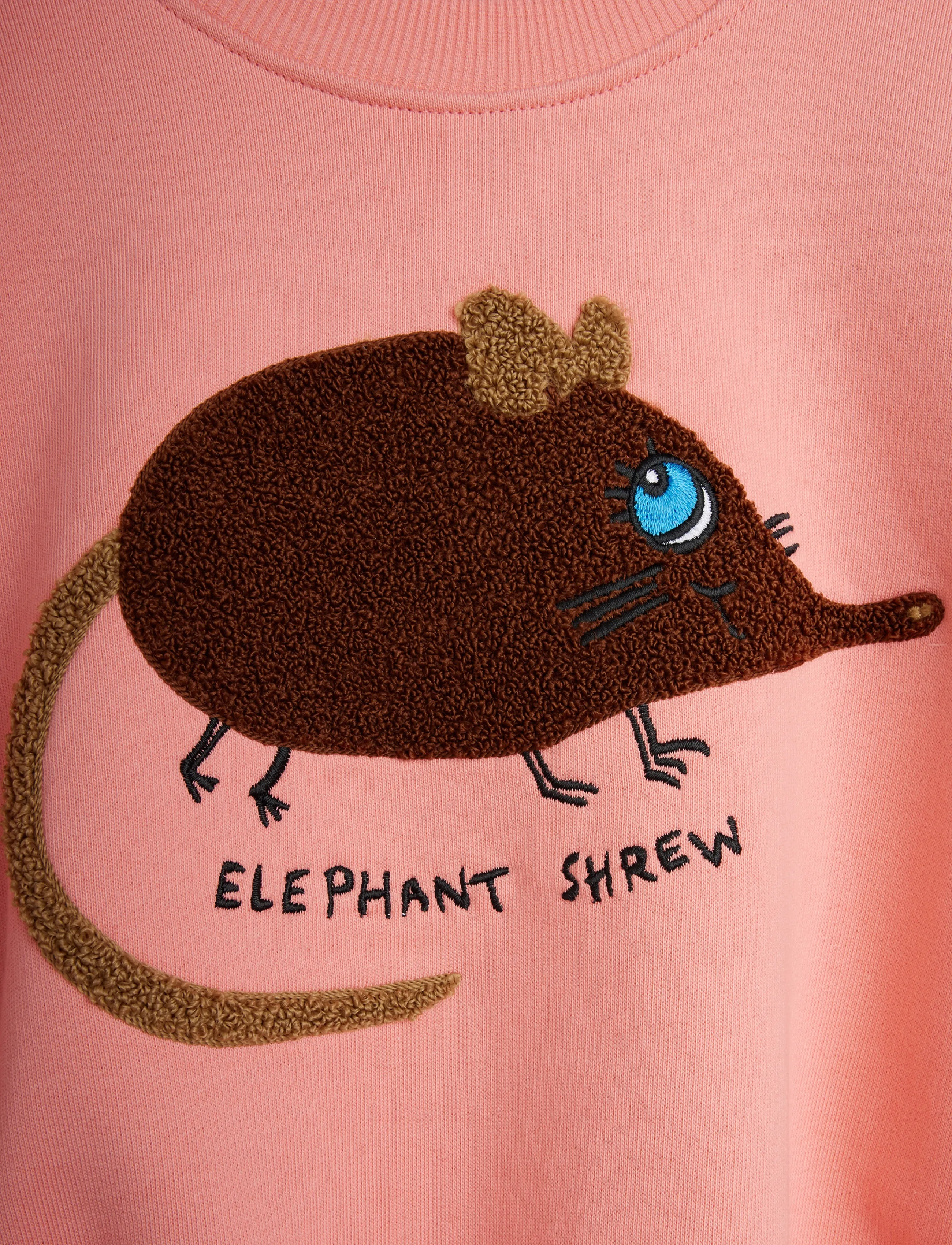 Mini Rodini - Elephant shrew chenille sweatshirt - sweatshirts - pink - 2