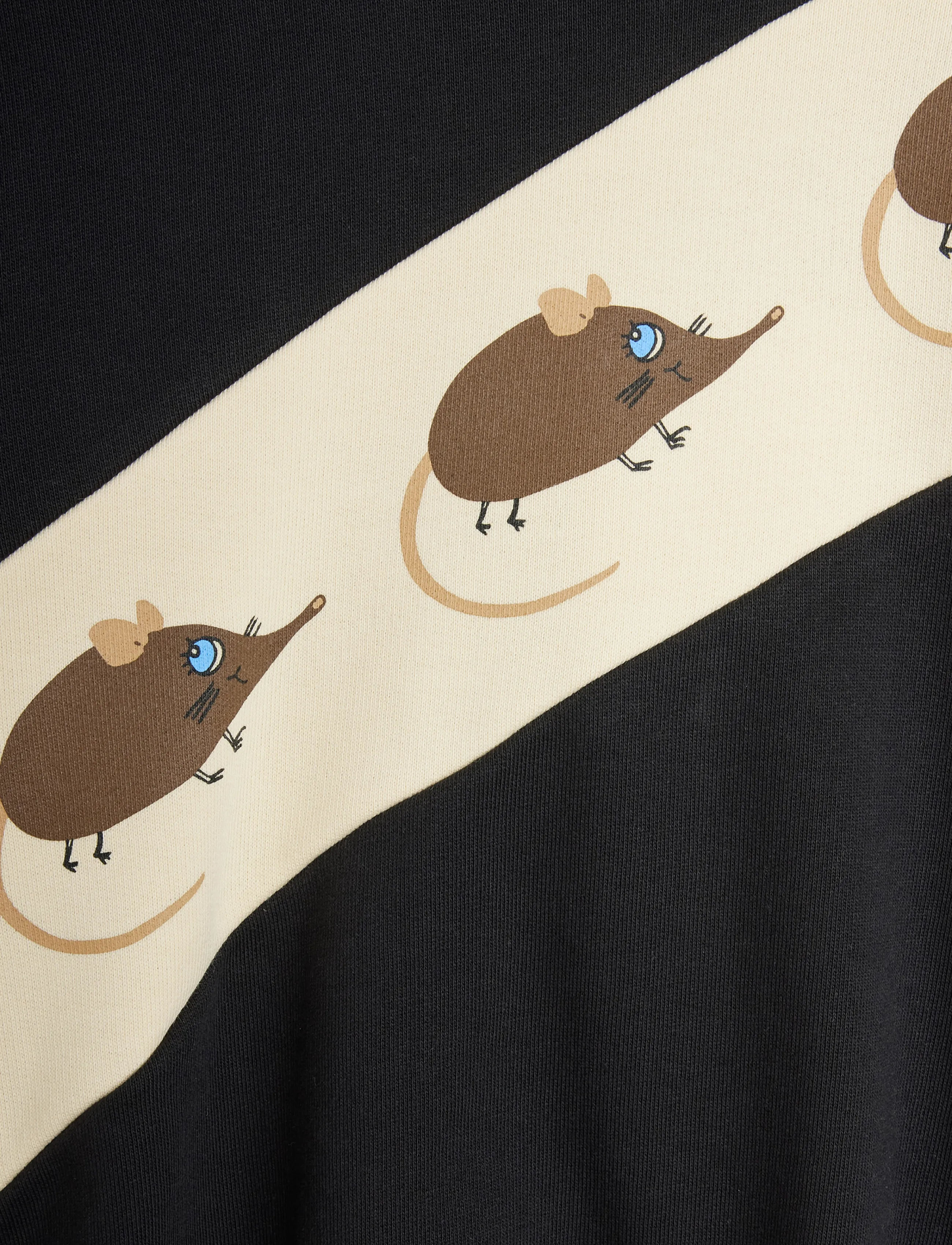 Mini Rodini - Elephant shrew panel sweatshirt - black - 2