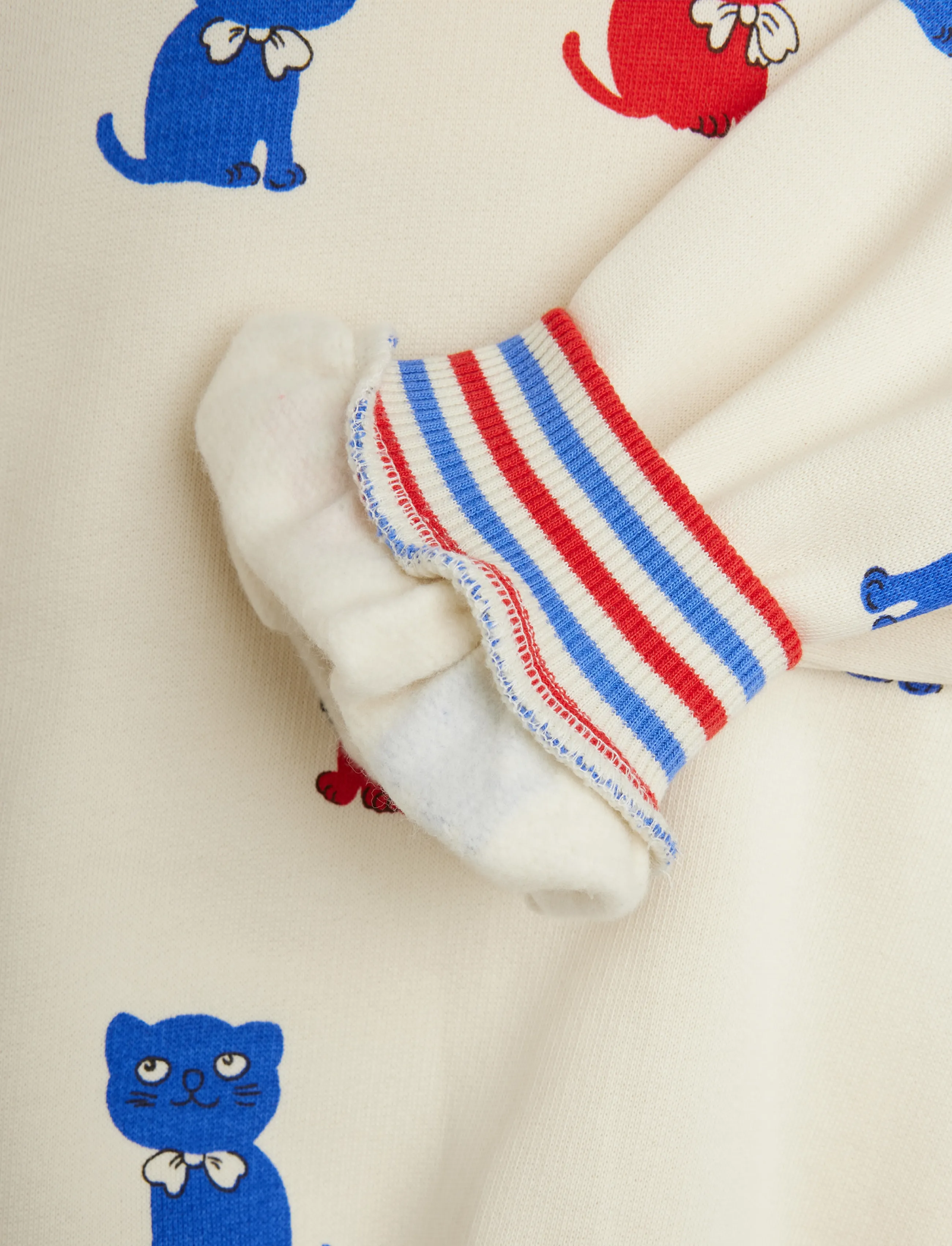 Mini Rodini - Kittens aop sweatshirt - off-white - 3