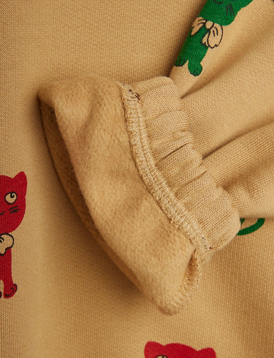Mini Rodini - Kittens aop stripes sweatshirt - sweatshirts - beige - 2