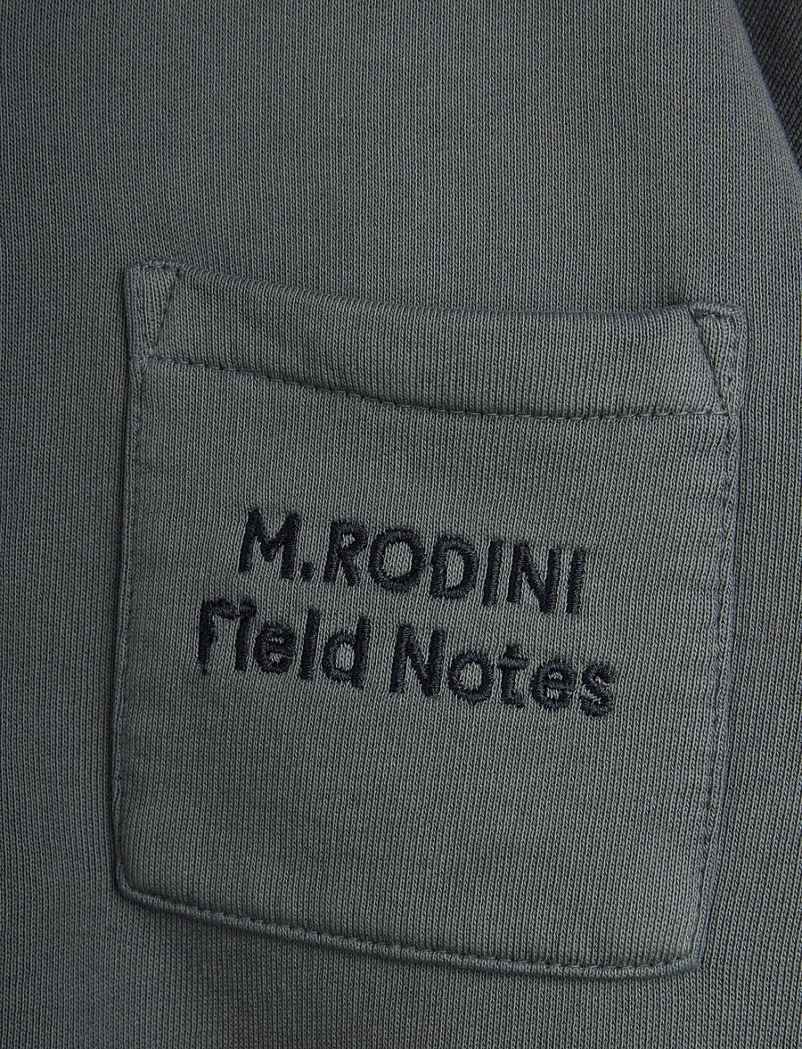 Mini Rodini - M.Rodini field notes emb hoodie - kerged joped - grey - 2