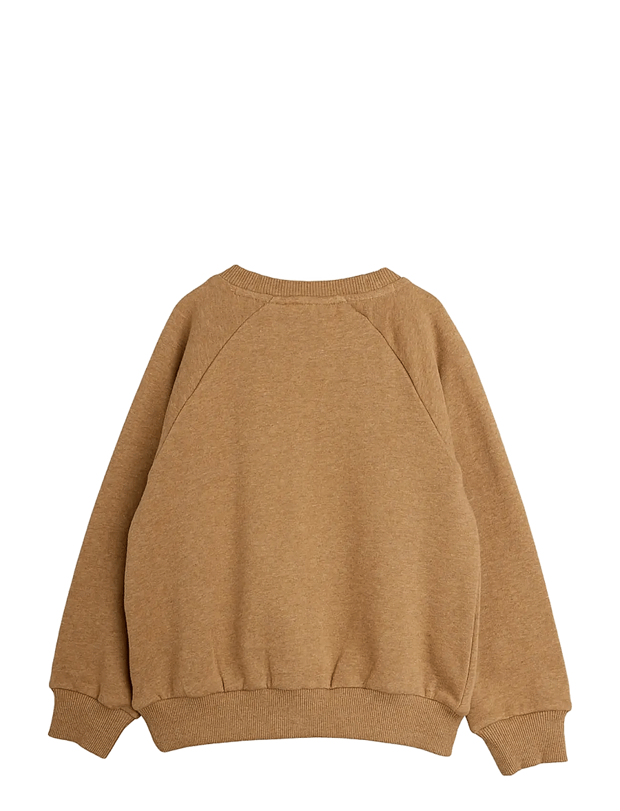 Mini Rodini - Panther sp melange sweatshirt - sweatshirts - brown - 1