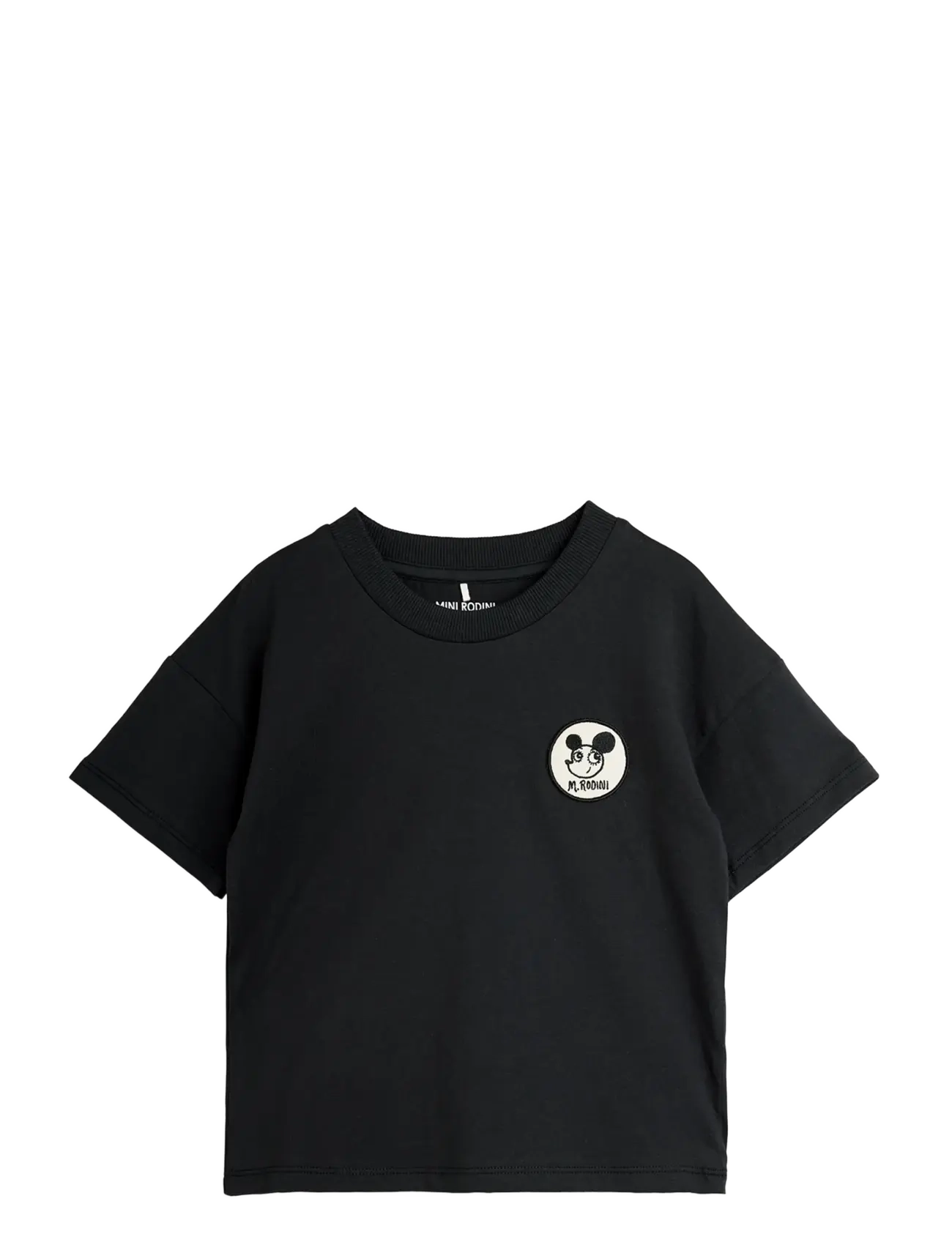 Mini Rodini Ritzratz patch ss tee - Beebiriided - BLACK / black