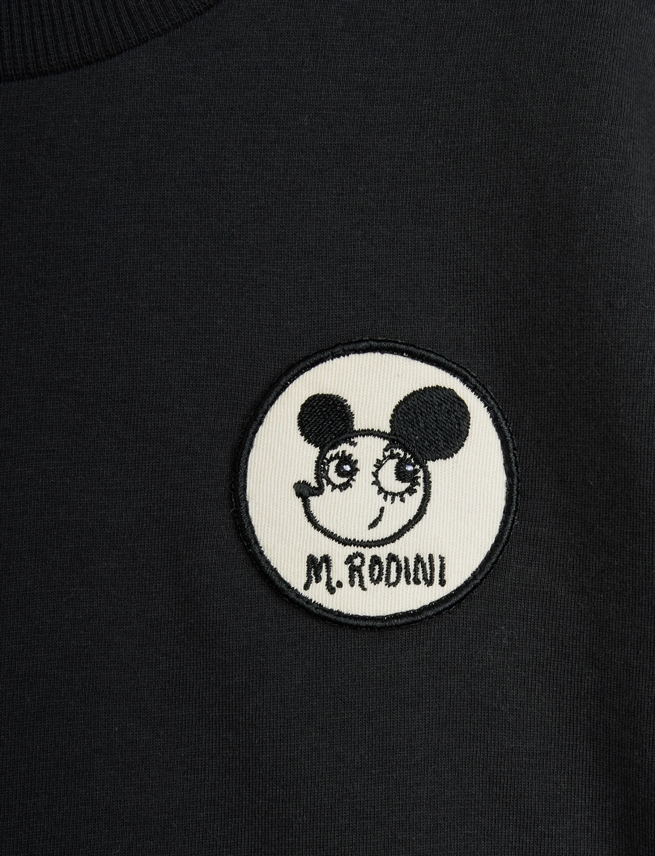 Mini Rodini - Ritzratz patch ss tee - lühikeste varrukatega t-särgid - black - 2