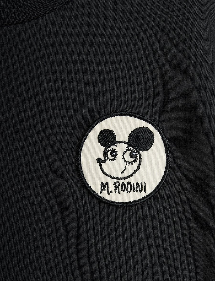 Mini Rodini - Ritzratz patch ss tee - lühikeste varrukatega t-särgid - black - 2