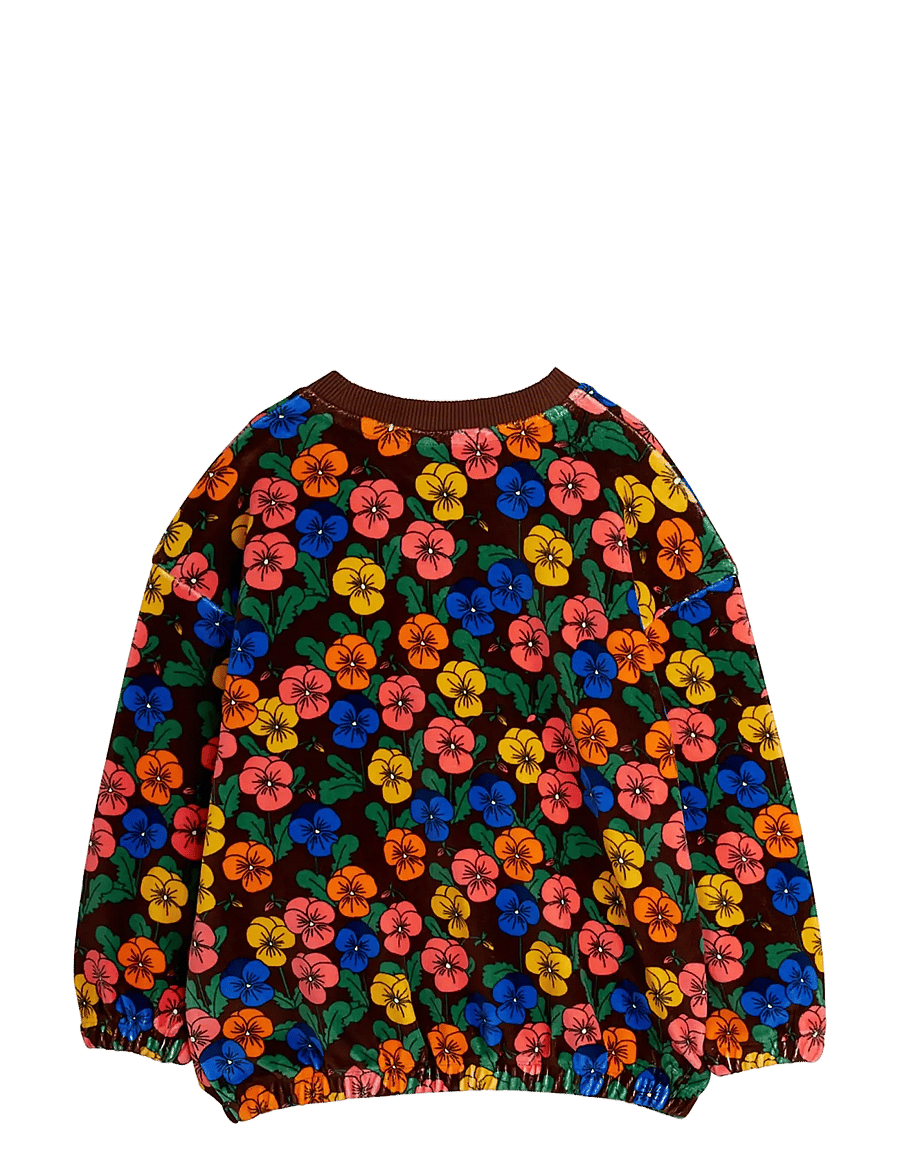 Mini Rodini - Violas aop velour sweatshirt - džemprid - multi - 1