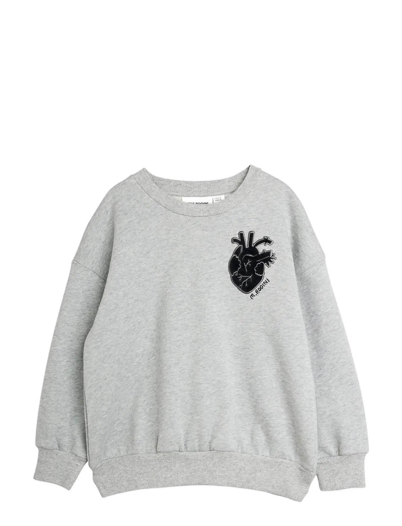 Mini Rodini Heart application sweatshirt - New Arrivals - GREY MELANGE / grey