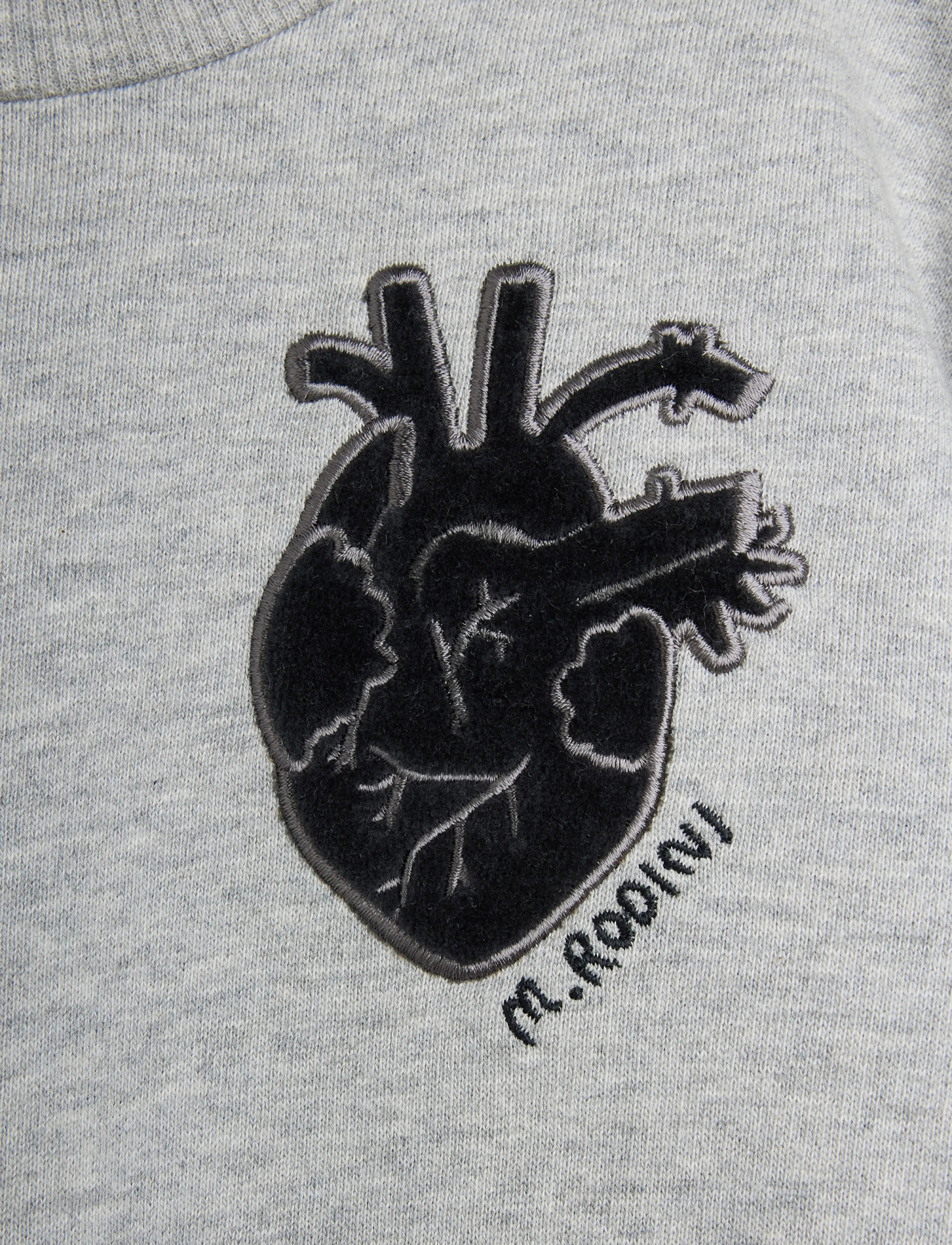 Mini Rodini - Heart application sweatshirt - grey melange - 2
