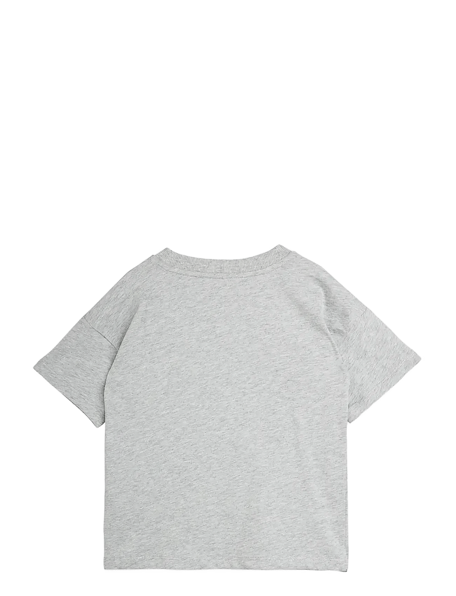 Mini Rodini - Heart application ss tee - kortærmede t-shirts - grey melange - 1
