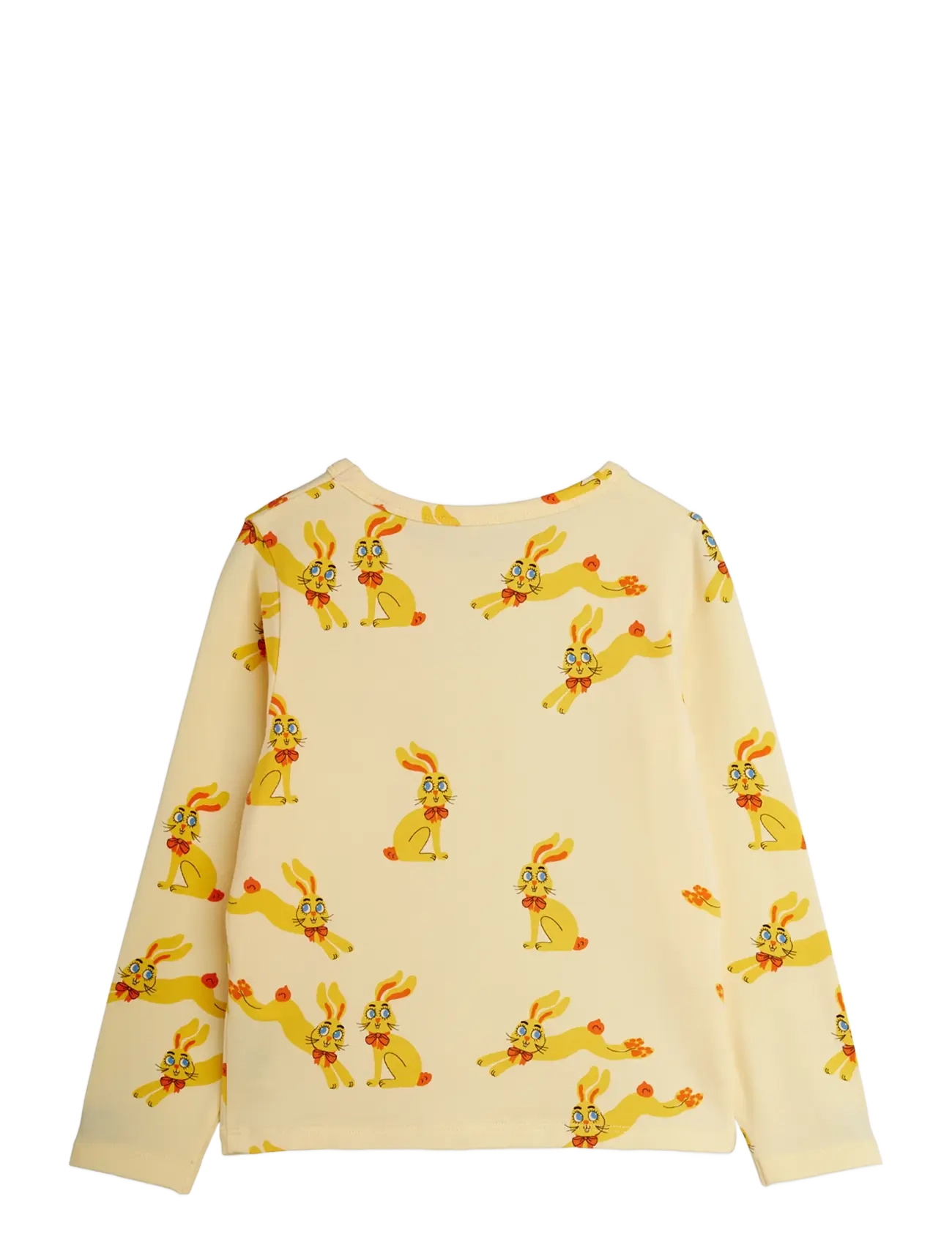 Mini Rodini - Rabbits aop ls tee - yellow - 1