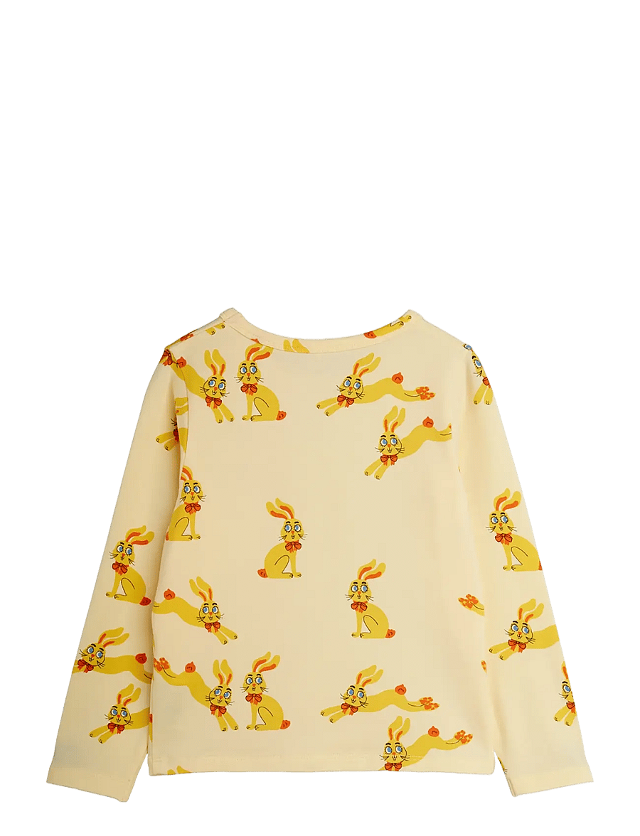 Mini Rodini - Rabbits aop ls tee - pikkade varrukatega t-särgid - yellow - 1