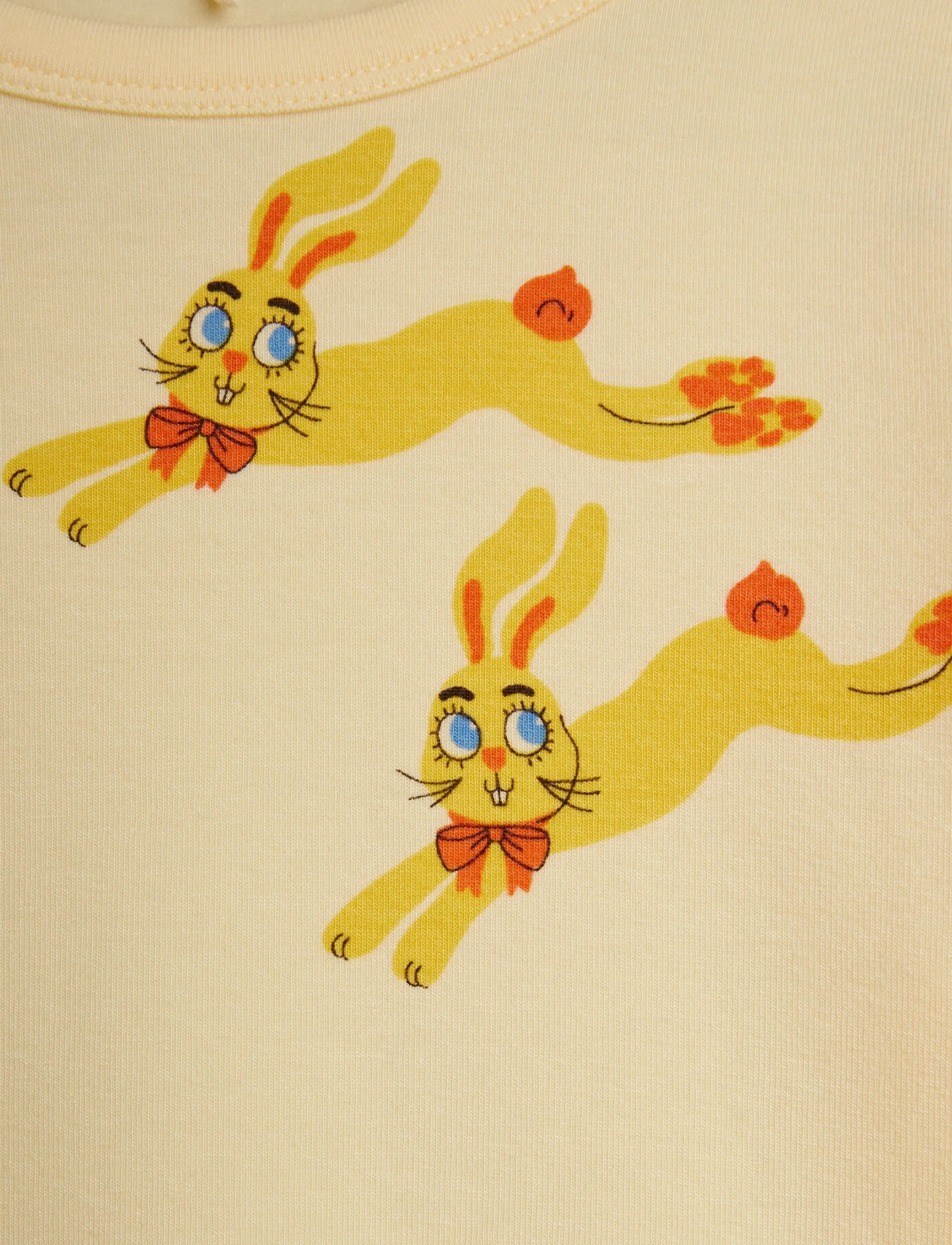 Mini Rodini - Rabbits aop ls tee - yellow - 2