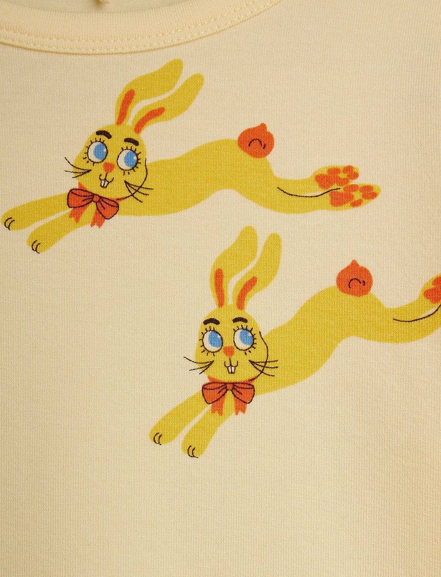 Mini Rodini - Rabbits aop ls tee - pikkade varrukatega t-särgid - yellow - 2