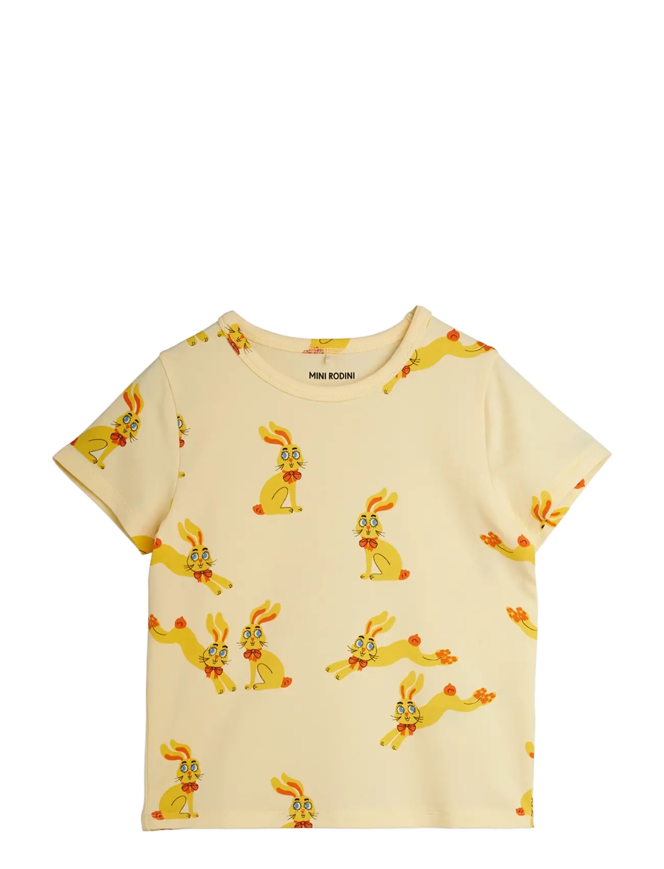 Mini Rodini Rabbits aop ss tee - Beebiriided - YELLOW / yellow