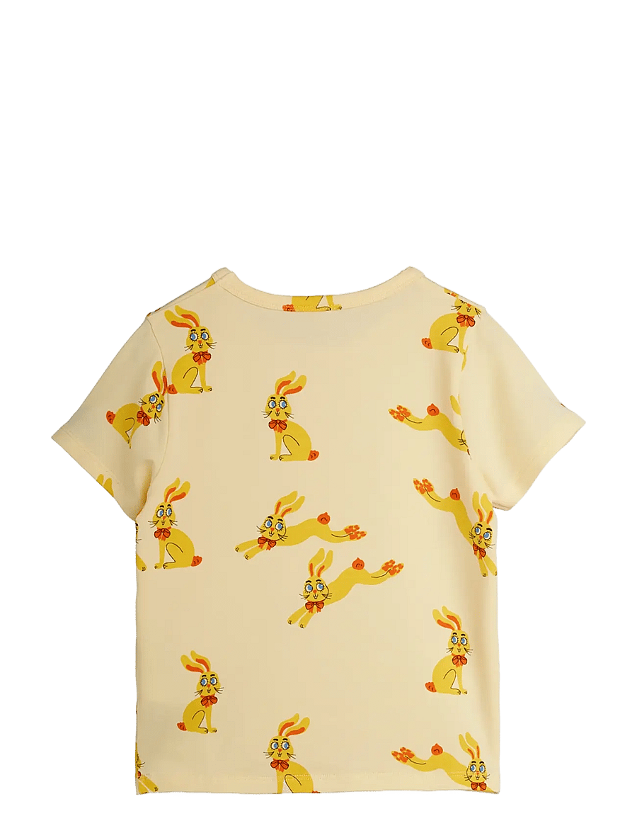 Mini Rodini - Rabbits aop ss tee - lühikeste varrukatega t-särgid - yellow - 1