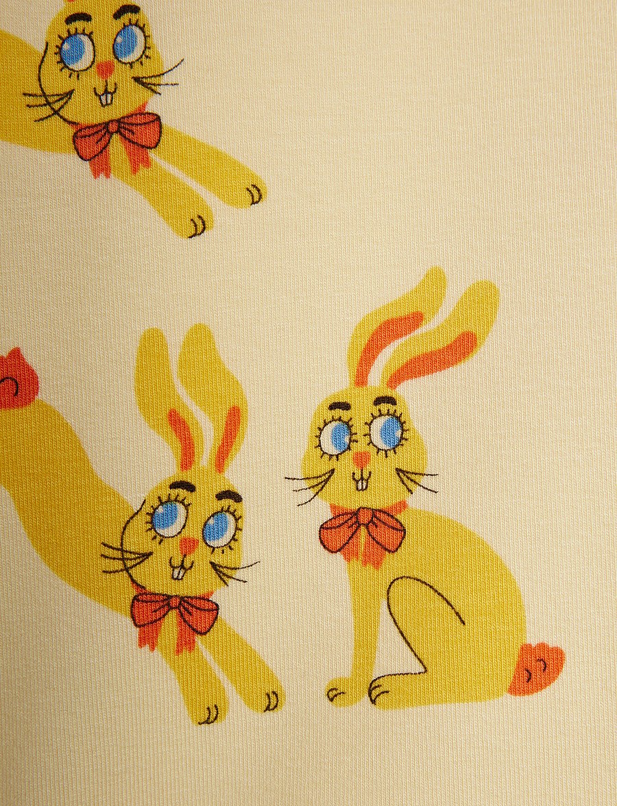 Mini Rodini - Rabbits aop ss tee - lühikeste varrukatega t-särgid - yellow - 2