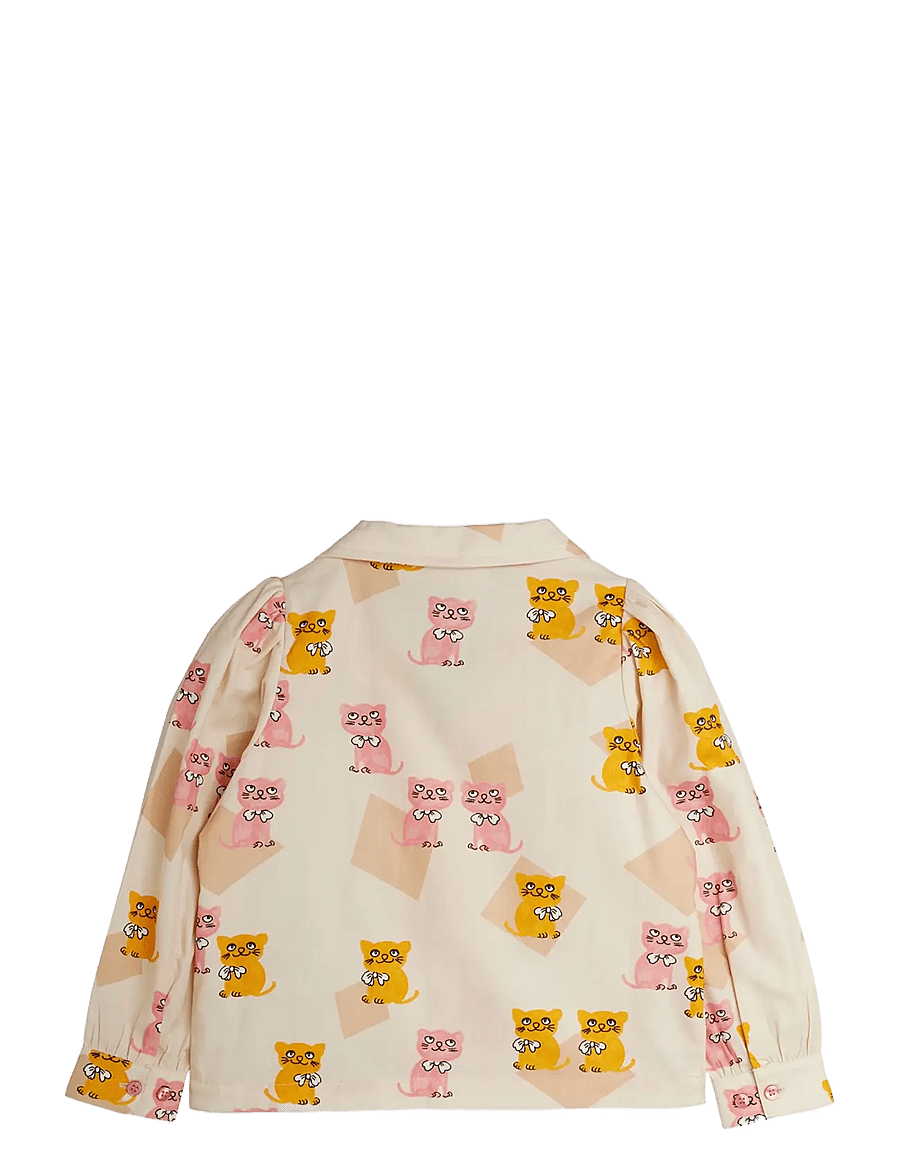 Mini Rodini - Kittens aop woven blouse - langärmlige hemden - multi - 1
