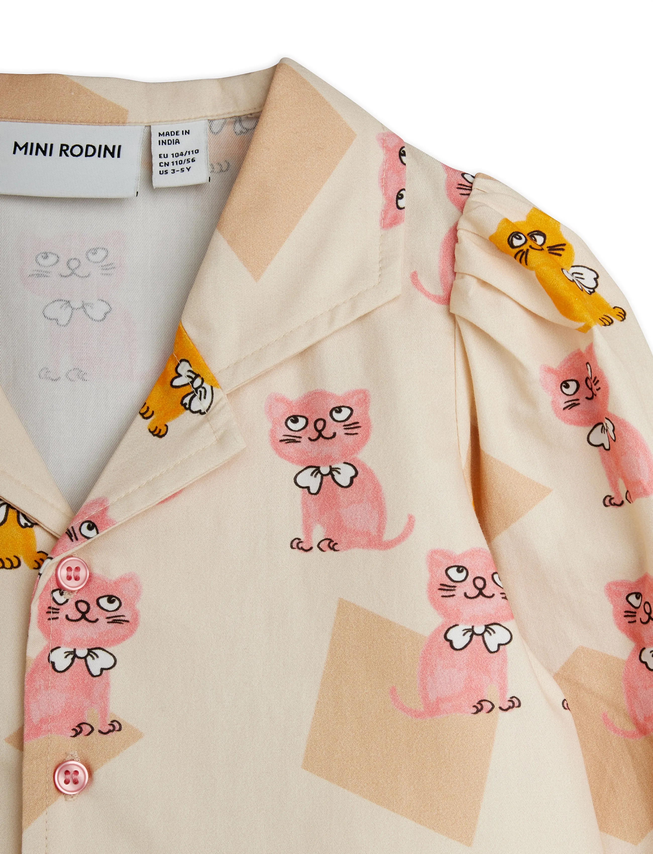 Mini Rodini - Kittens aop woven blouse - multi - 2