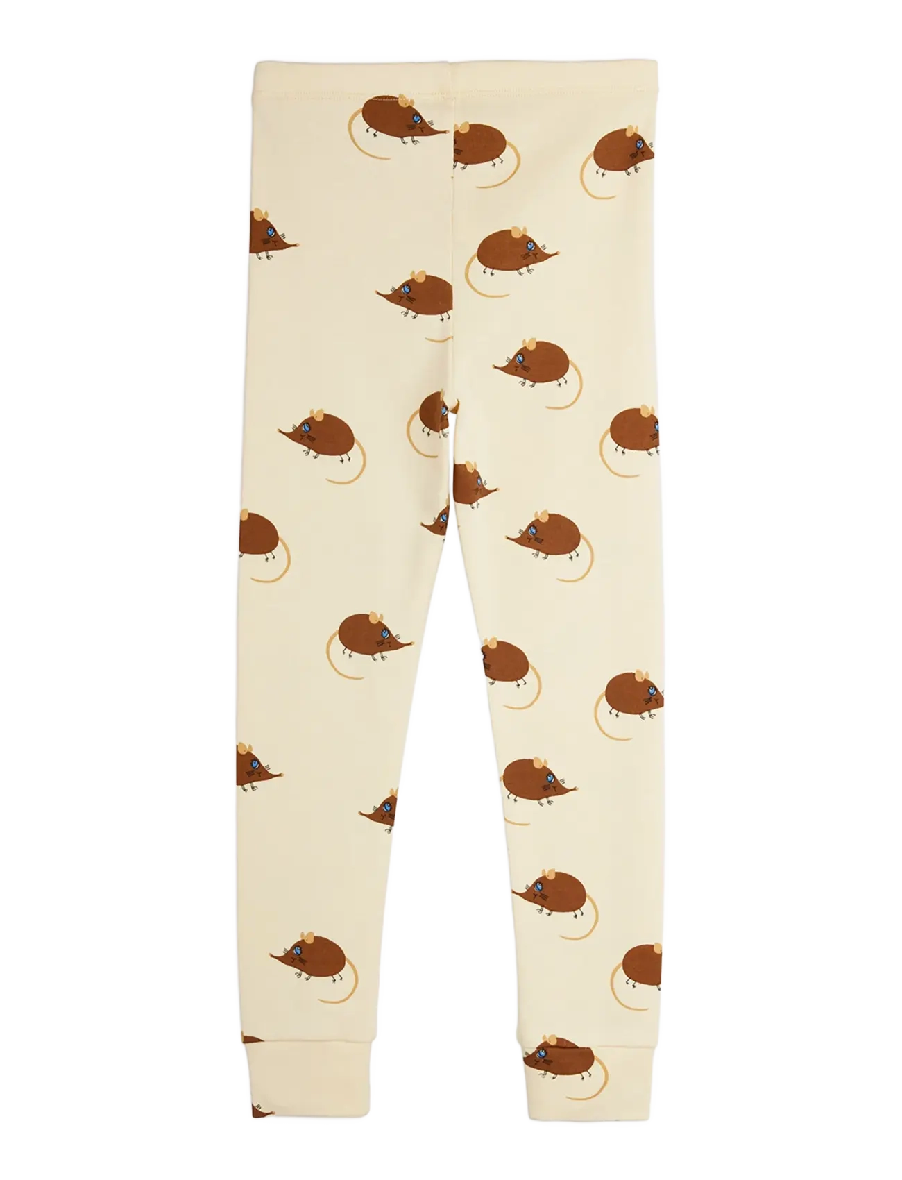 Mini Rodini - Elephant shrew aop leggings - beige - 1