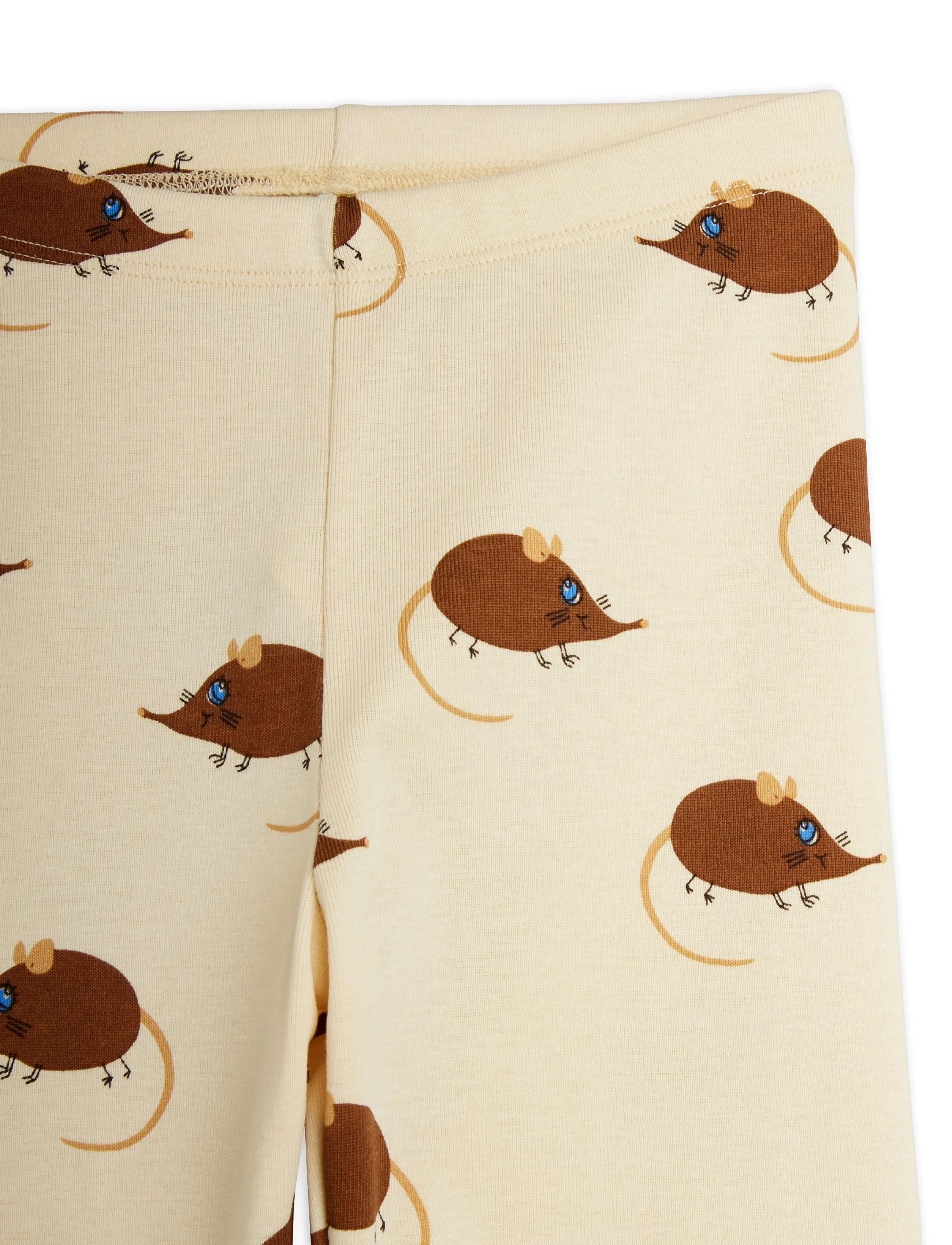 Mini Rodini - Elephant shrew aop leggings - beige - 2