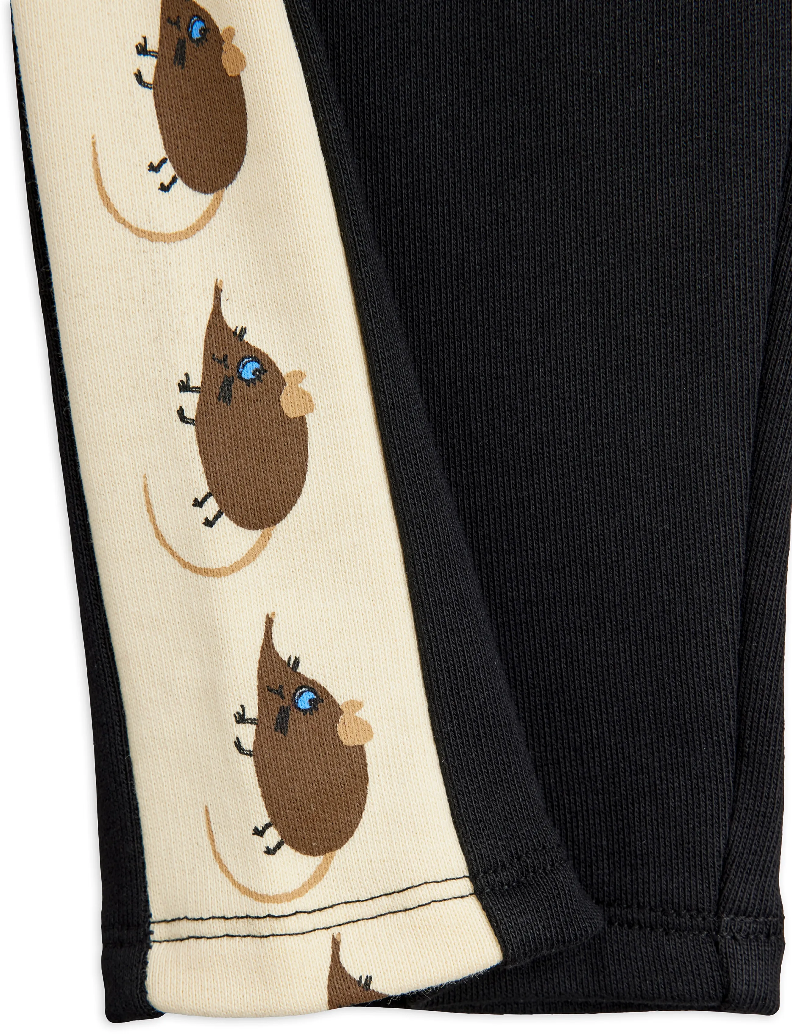 Mini Rodini - Elephant shrew panel sweatpants - black - 2