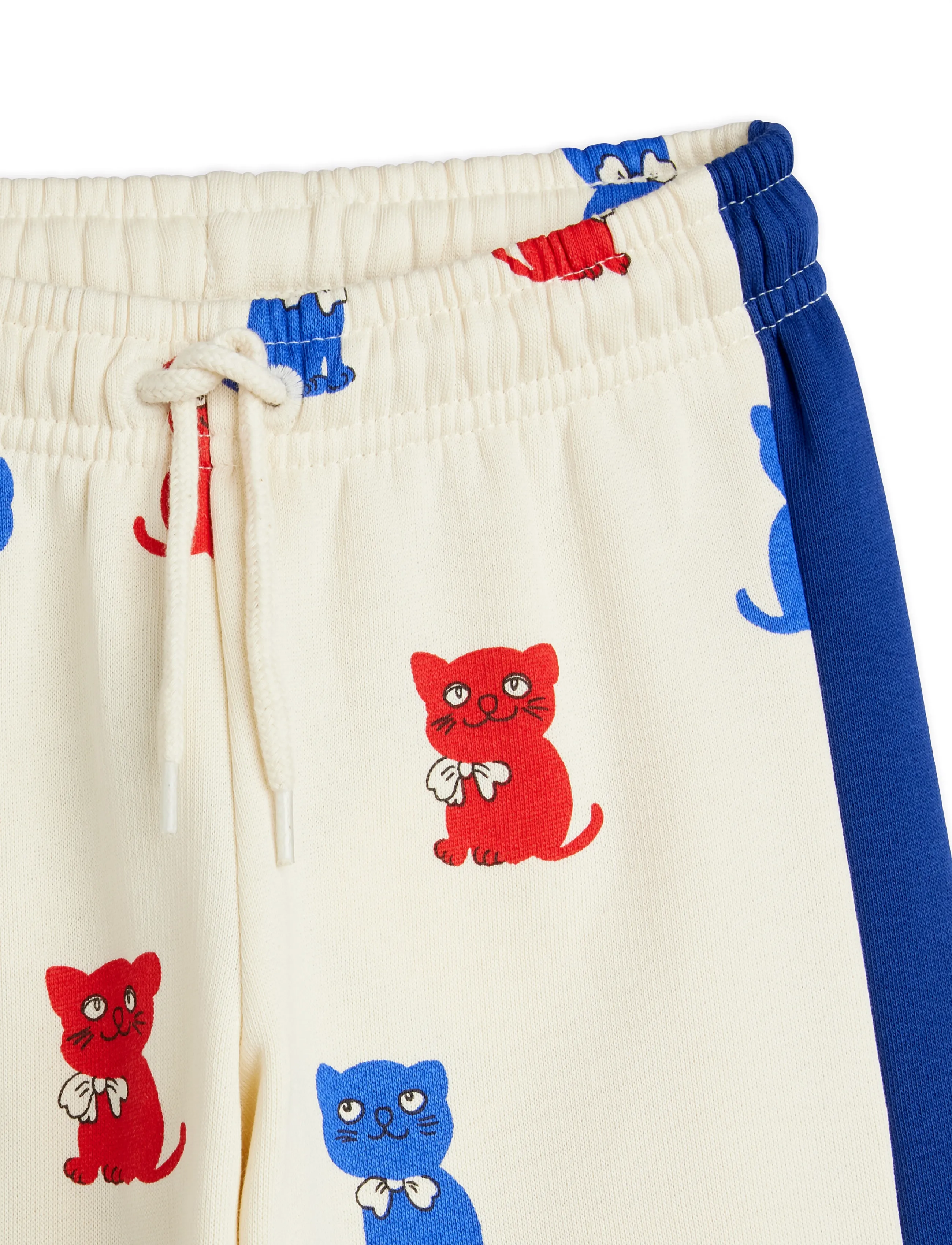 Mini Rodini - Kittens aop sweatpants - off-white - 2