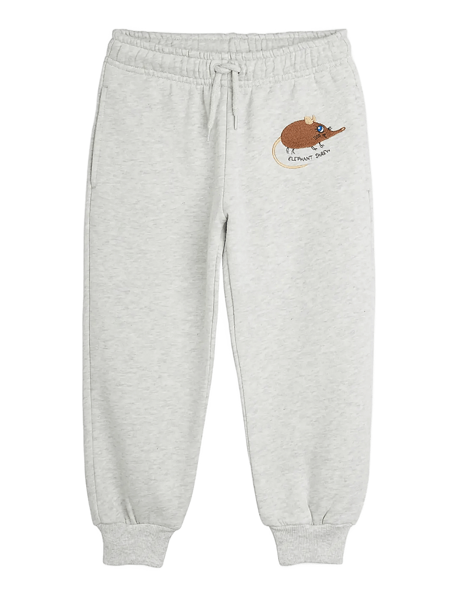 Mini Rodini - Elephant shrew emb sweatpants - dressipüksid - grey melange - 0