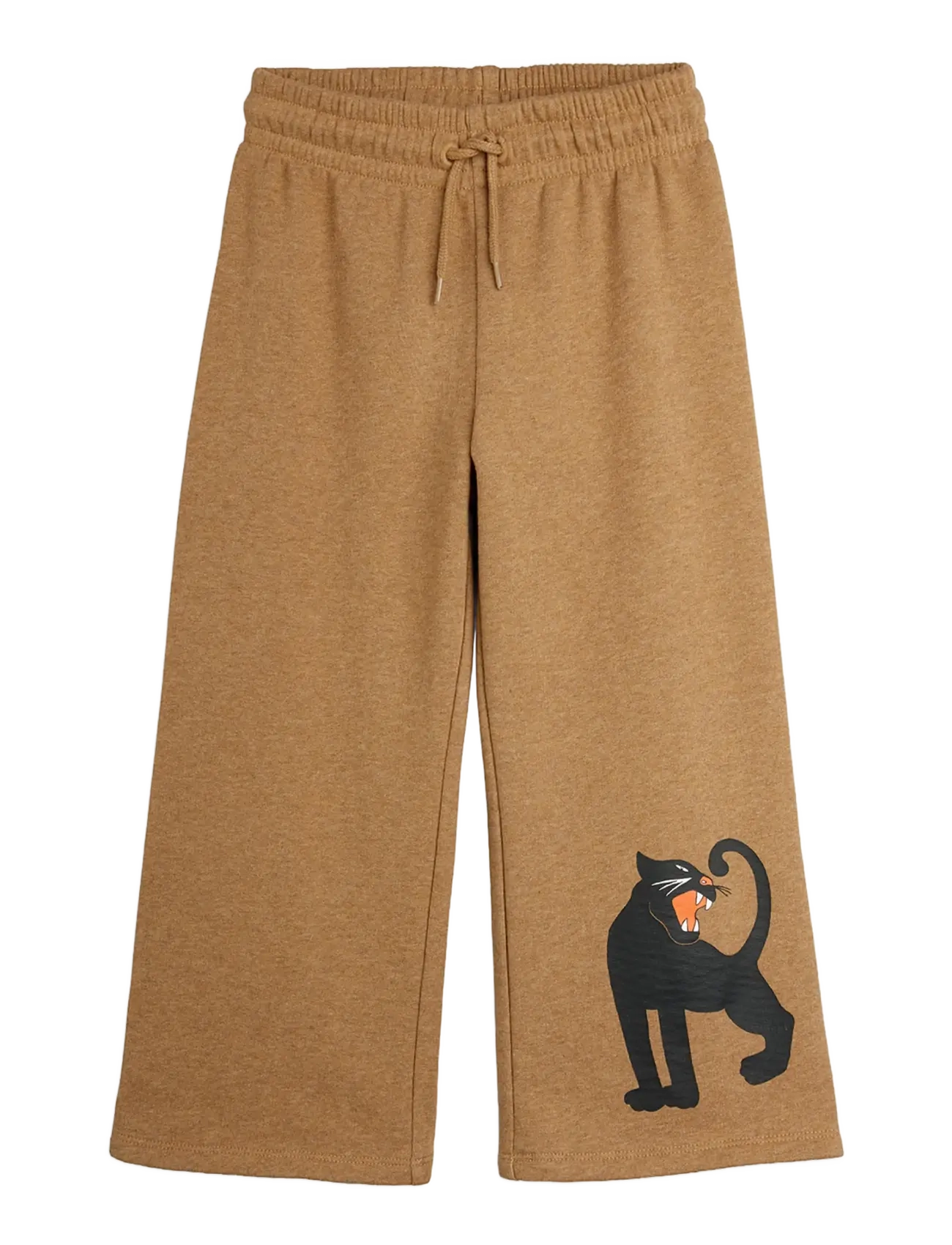 Mini Rodini Panther sp melange sweatpants - Beebiriided - BROWN / brown