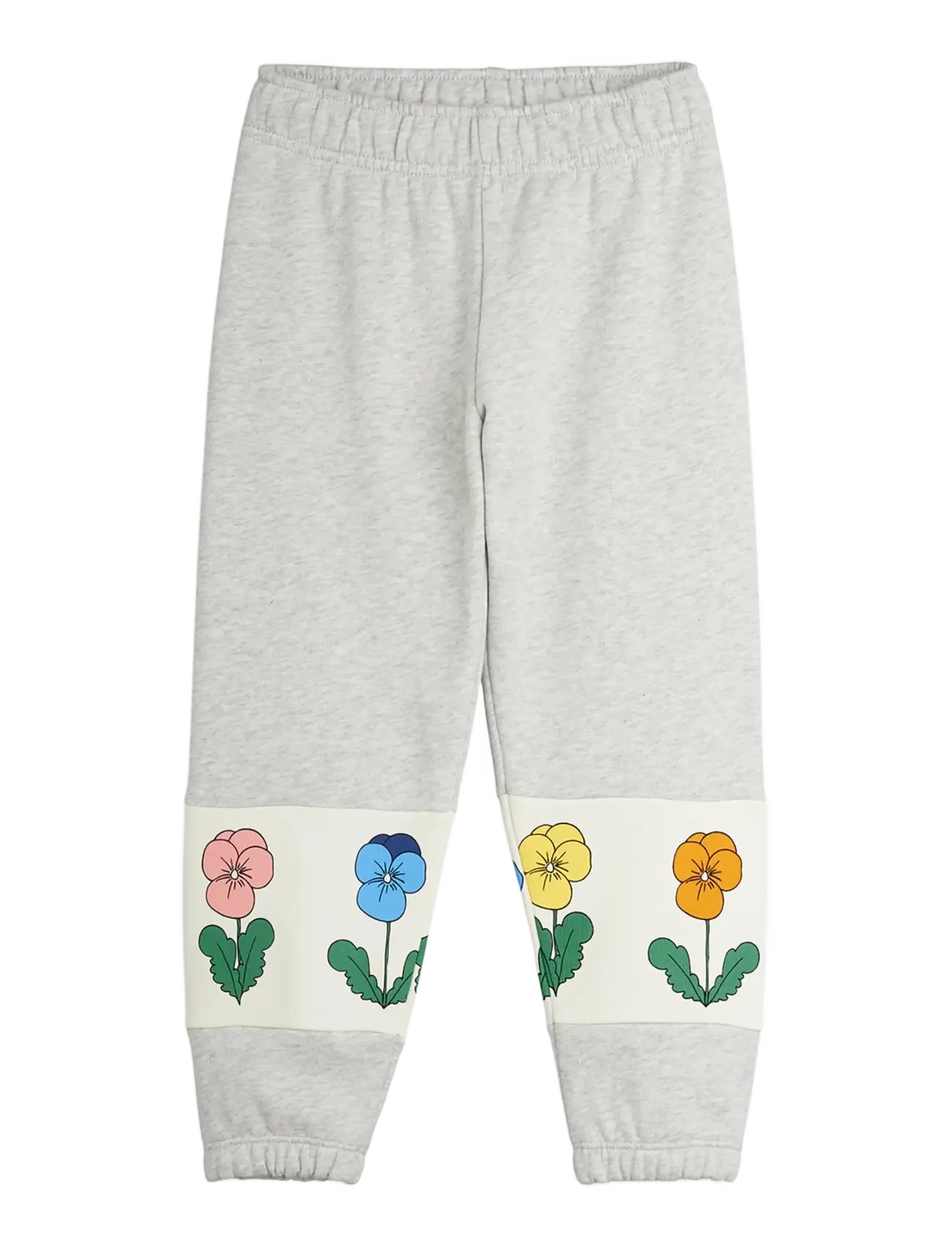 Mini Rodini Violas Panel Sweatpants, 128/134, Grey, Underdele > Joggingbukser, Børn