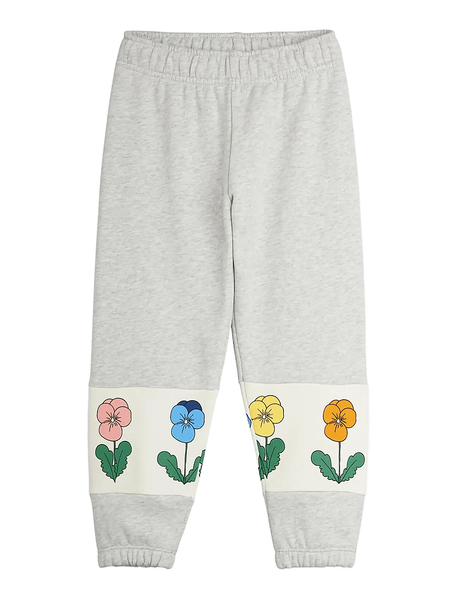 Mini Rodini - Violas panel sweatpants - jogginghosen - grey melange - 0