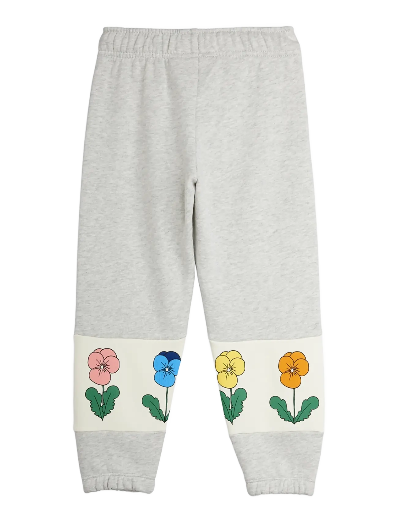 Mini Rodini - Violas panel sweatpants - mjukisbyxor - grey melange - 1