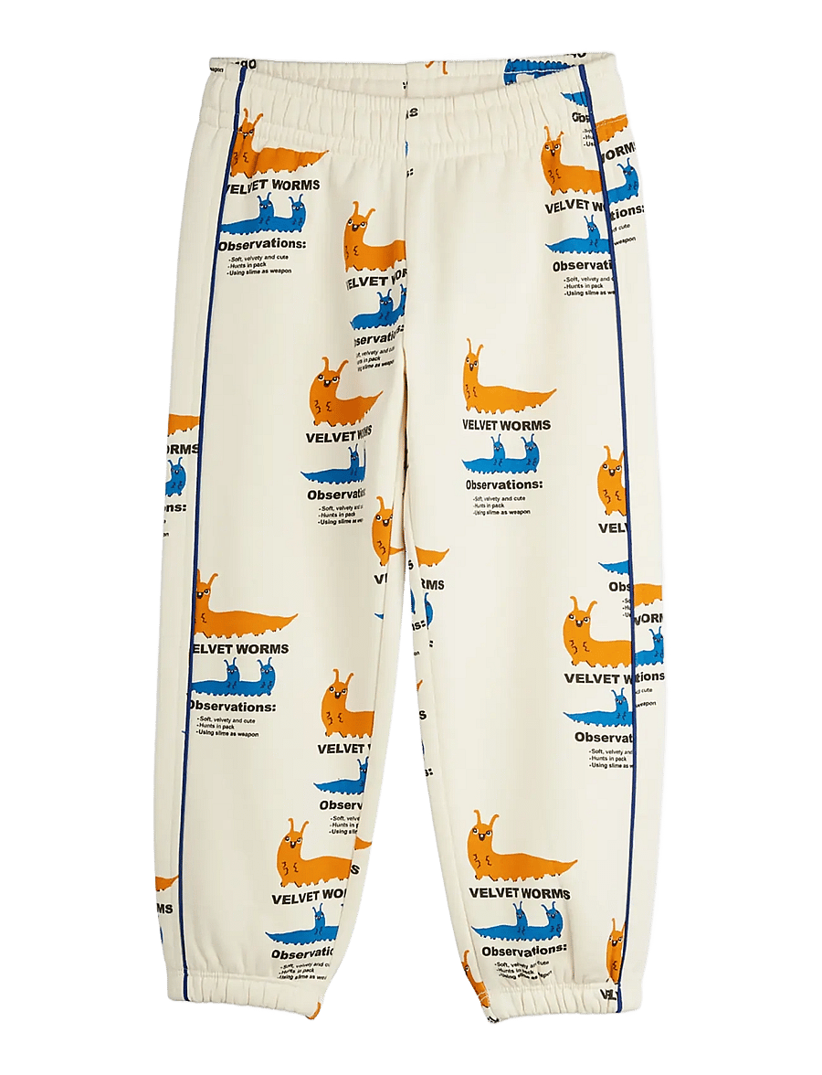 Mini Rodini - Velvet worms aop sweatpants - mjukisbyxor - multi - 0