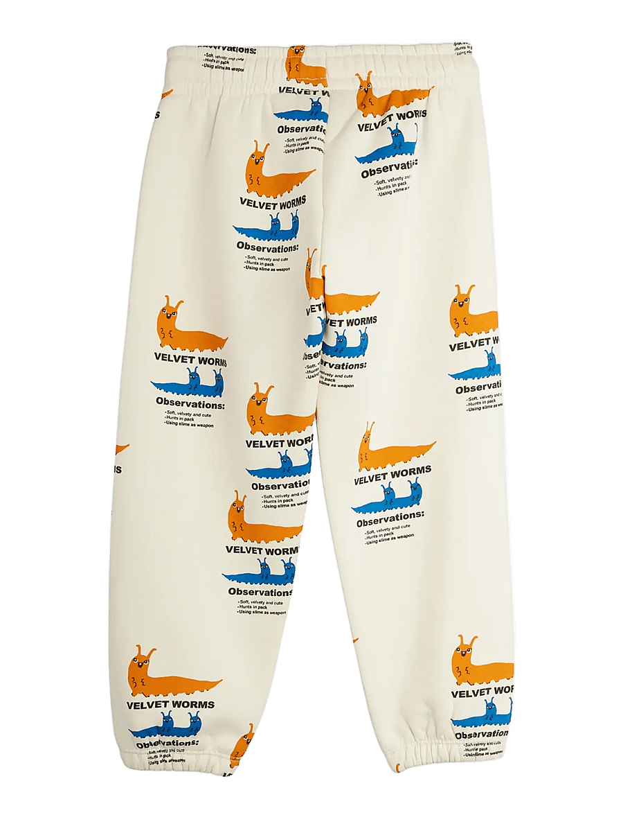 Mini Rodini - Velvet worms aop sweatpants - mjukisbyxor - multi - 1