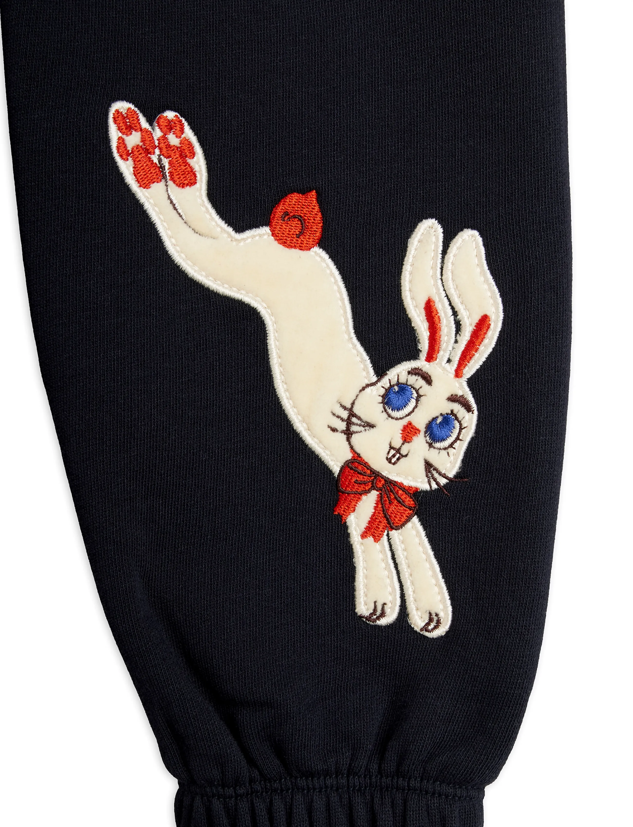 Mini Rodini - Rabbit application sweatpants - black - 2