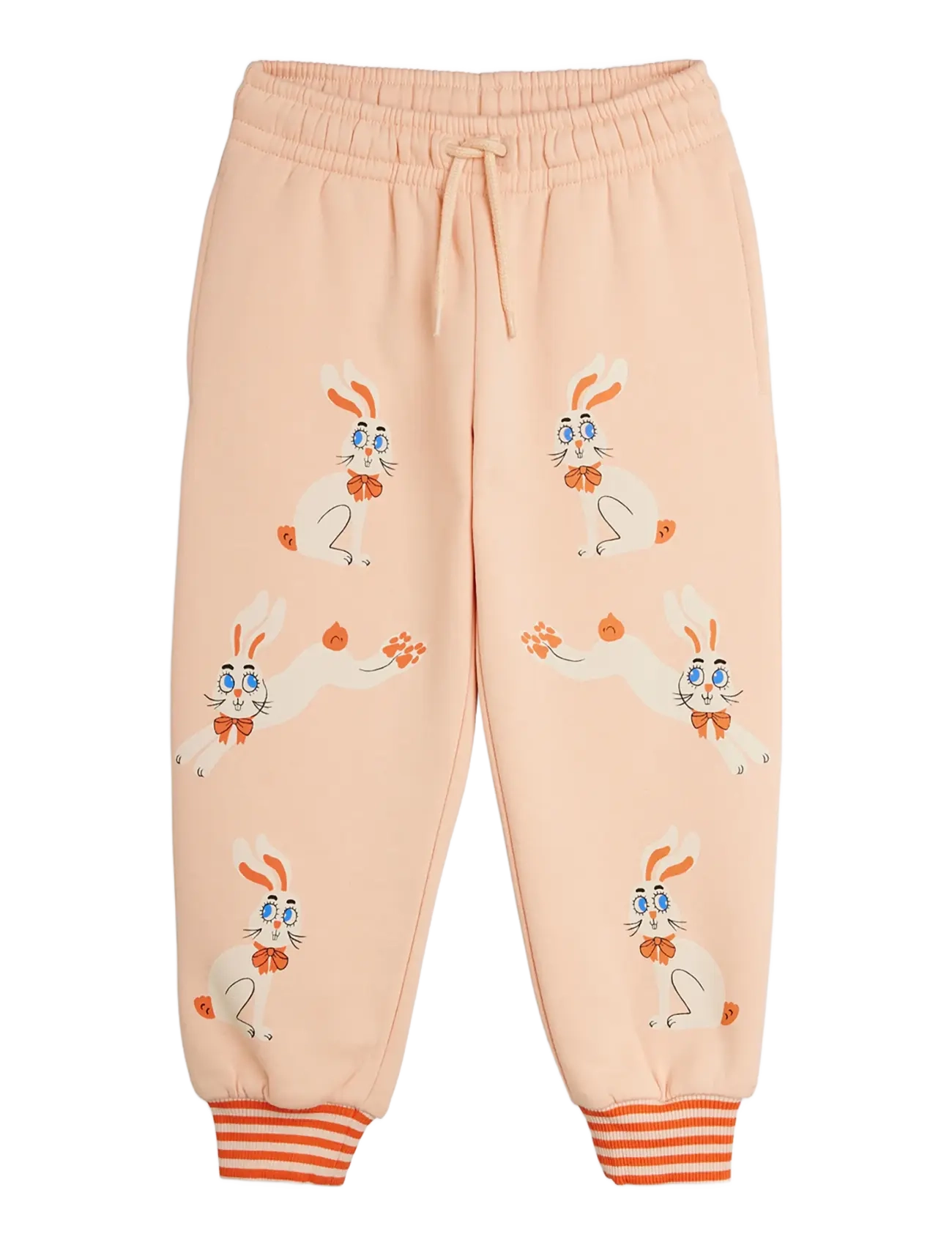 Mini Rodini Rabbit sp cuffed sweatpants - New Arrivals - PINK / pink/rose