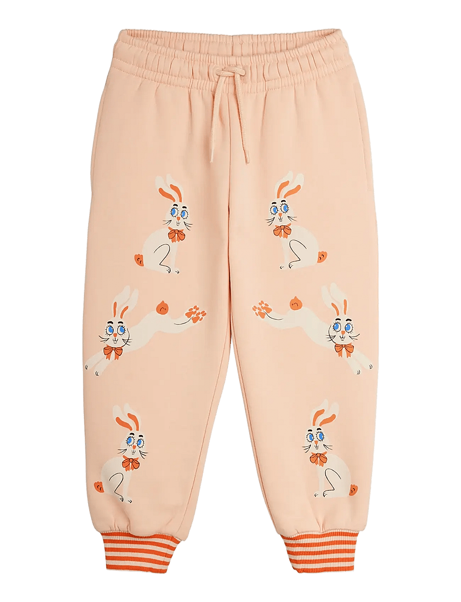 Mini Rodini - Rabbit sp cuffed sweatpants - jogginghosen - pink - 0