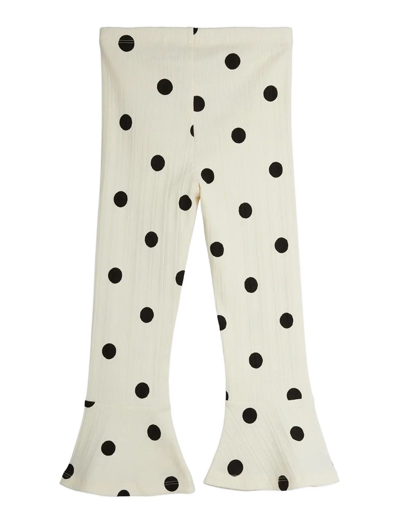 Mini Rodini - Dots aop dog flared trousers - off-white - 1