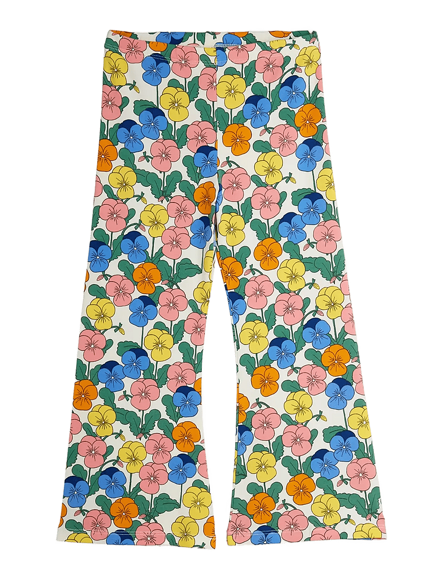 Mini Rodini - Violas aop flared trousers - babybyxor - multi - 0
