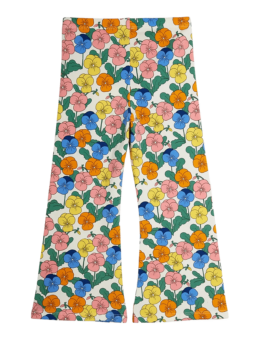 Mini Rodini - Violas aop flared trousers - babybyxor - multi - 1
