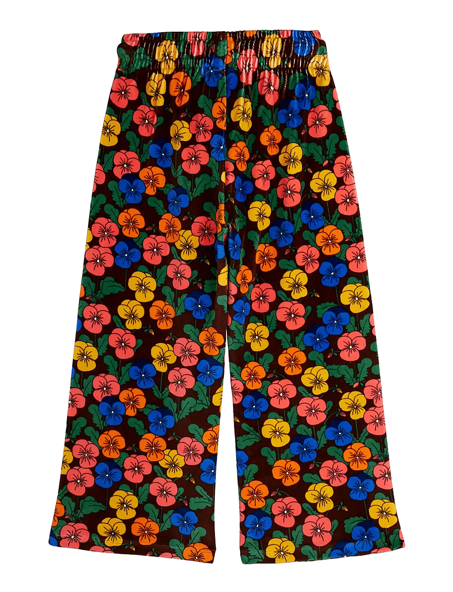 Mini Rodini - Violas aop velour trousers - beebipüksid - multi - 1