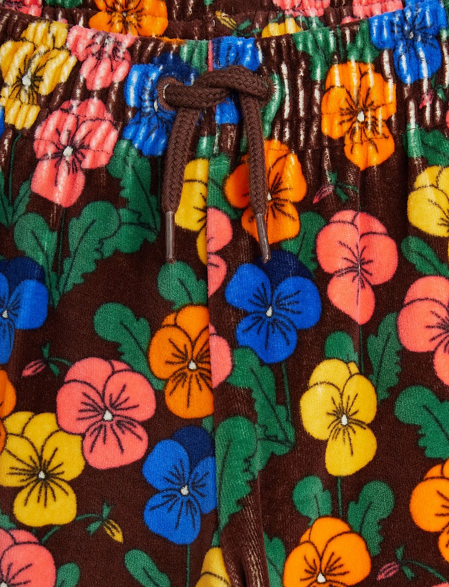 Mini Rodini - Violas aop velour trousers - beebipüksid - multi - 2