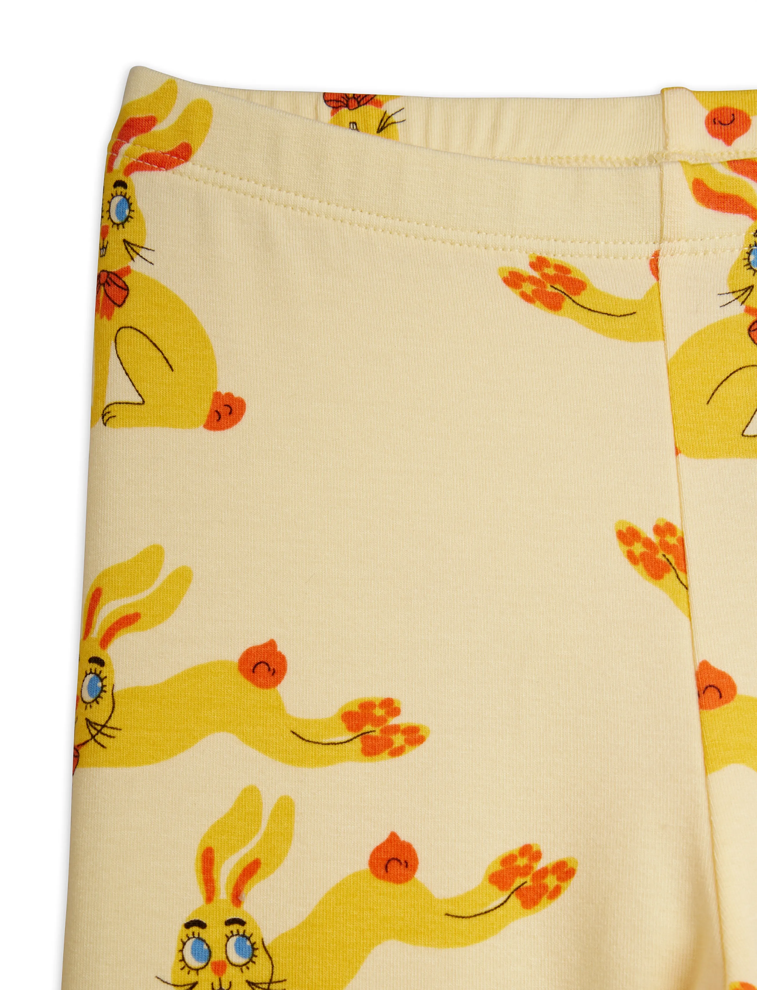 Mini Rodini - Rabbits aop leggings - yellow - 2