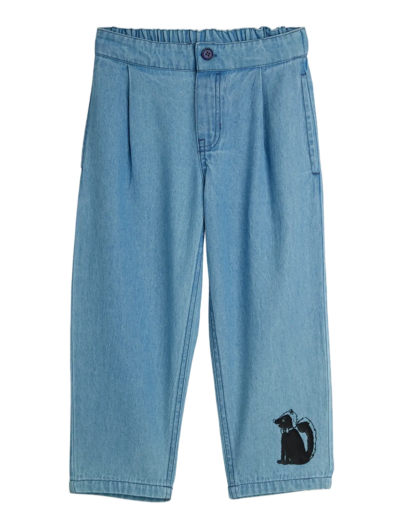 Mini Rodini LW denim skunk sp woven trousers - Hosen - BLUE / blue